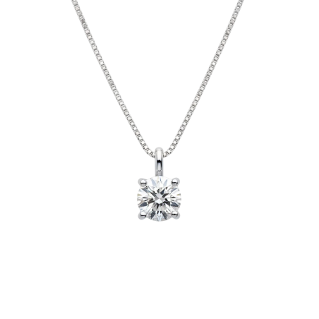 Pendentif diamant or blanc 18k